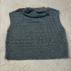 Old Navy Gray Cowl Neck Sweater with Cable Knit